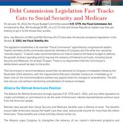 Position Paper: Debt Commission Legislation Fast Tracks Cuts to Social Security and Medicare
